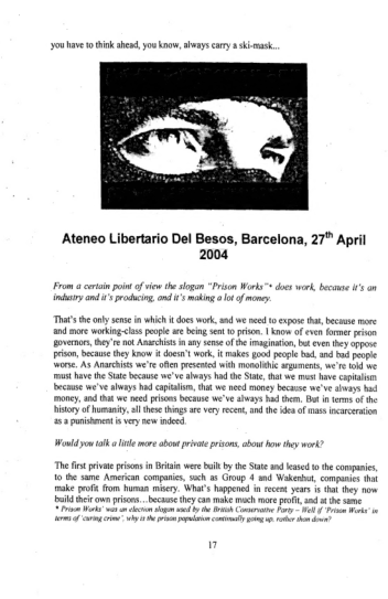 P ———  Ateneo  riario Del Besos, Barcelona, 27" April 2004  Thas oty s n whic i dos vk s e et o, e o B S A e i o s As Arcs e e o el h s e w0 o o haveh S e o ey o S, st e s b  ey, ok we e i bt o ey e, B e of ey of i, ol e g v et e e f o o  